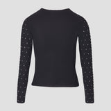 Long Sleeve Embezzeled Top-SK3NH0002