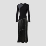 Asymmetrical multi-texture Dress-SK3DG0010