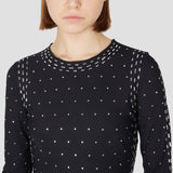 Long Sleeve Embezzeled Top-SK3NH0002