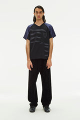 HERALDIC FLAMES FOOTBALL BLACK T-SHIRT