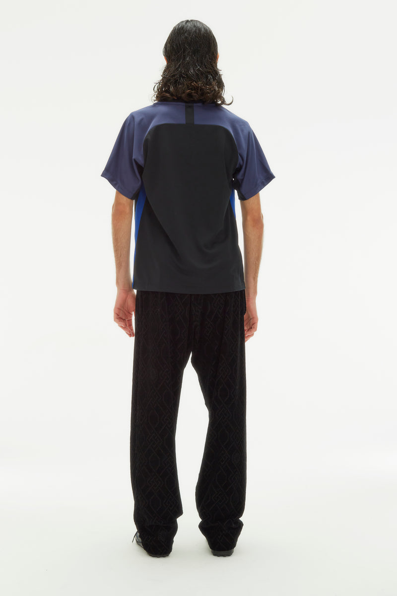 HERALDIC FLAMES FOOTBALL BLACK T-SHIRT