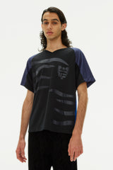 HERALDIC FLAMES FOOTBALL BLACK T-SHIRT