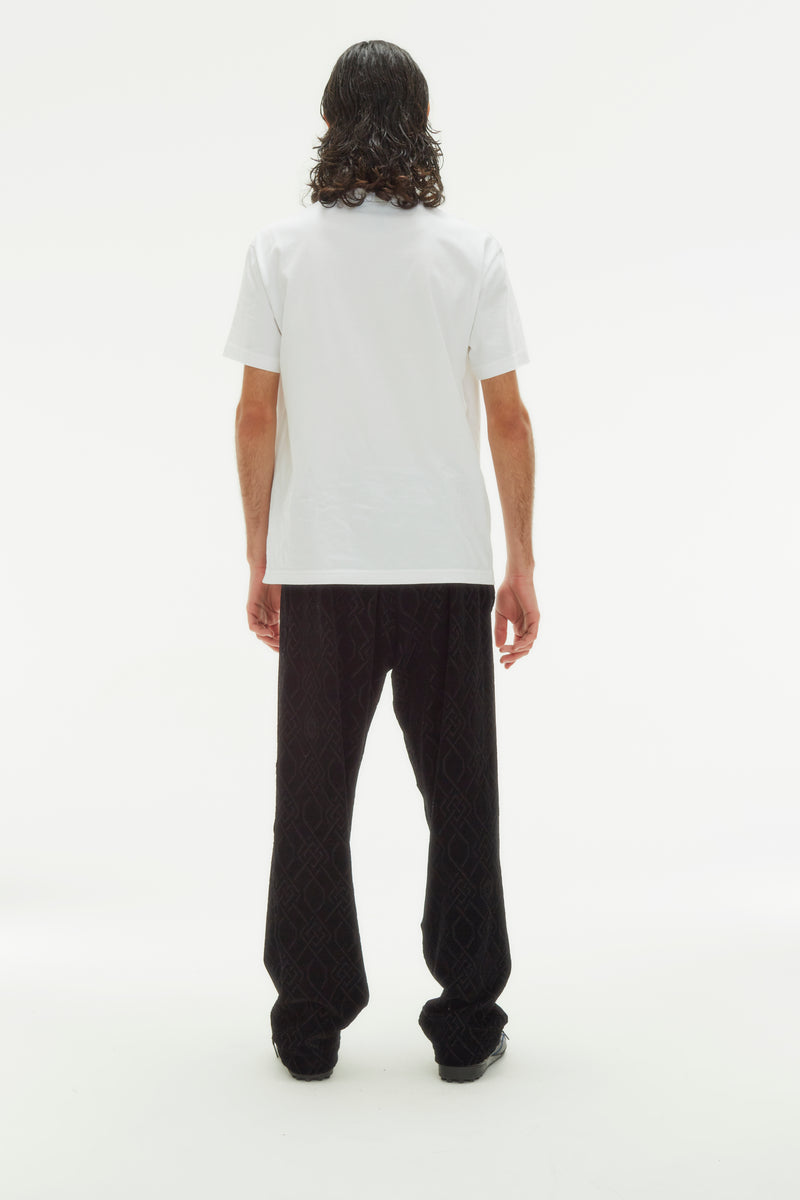 HERALDIC FLAMES LOGO WHITE T-SHIRT