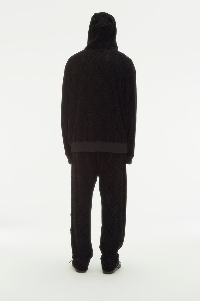 STRAIGHT MONOGRAM TRACK BLACK PANTS