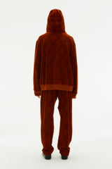 STRAIGHT MONOGRAM TRACK RUST PANTS