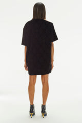 BLACK MAXI CUT OUT T-SHIRT DRESS