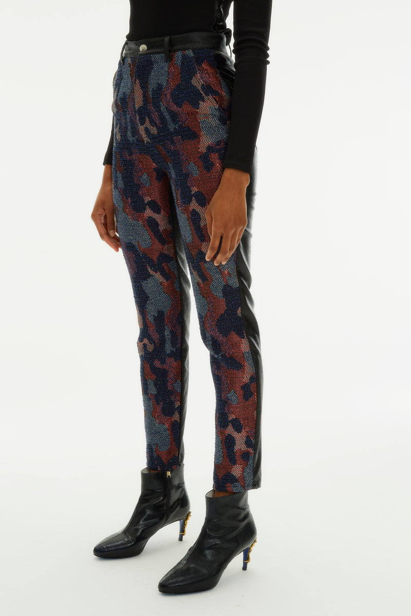 JACQUARD CAMOUFLAGE TROUSERS