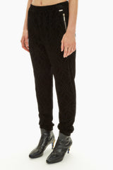 MONOGRAM TRACK BLACK TROUSERS