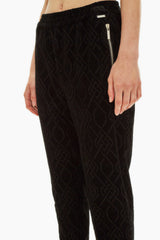 MONOGRAM TRACK BLACK TROUSERS