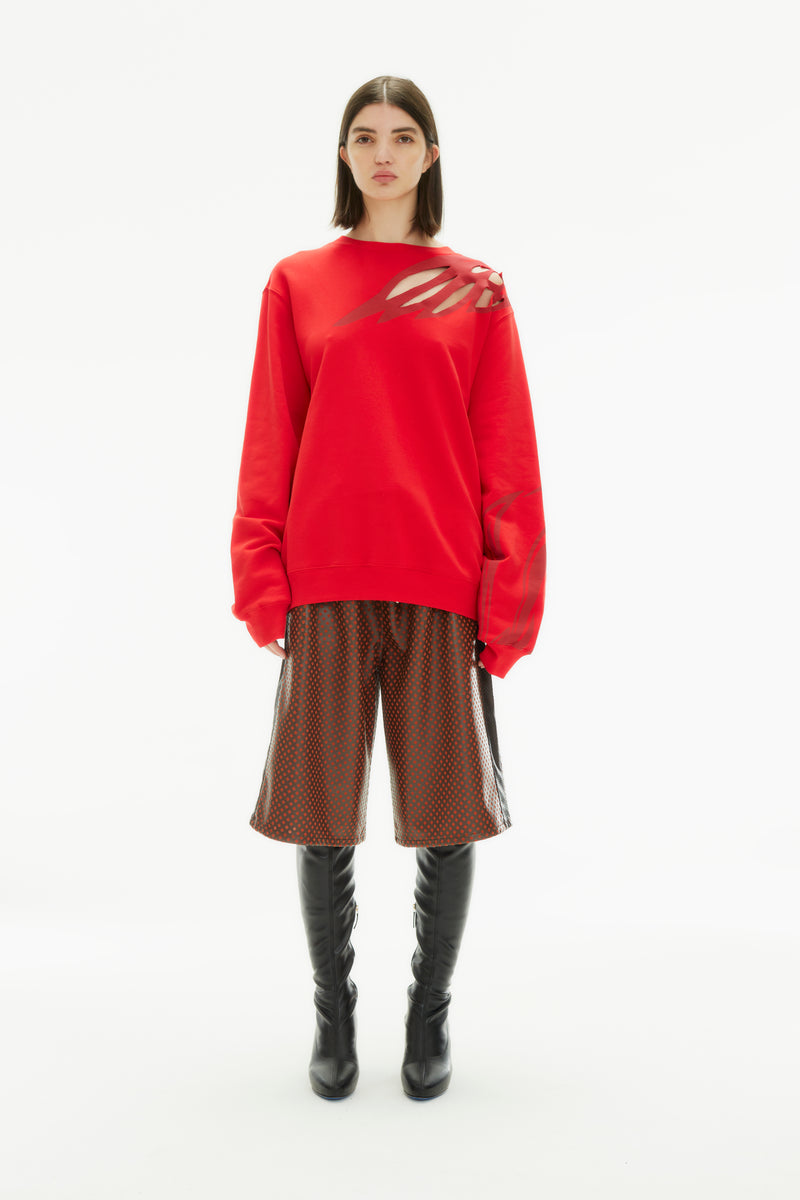VEGAN LEATHER RELAXED SHORTS