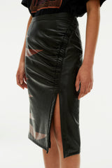 VEGAN LEATHER SKIRT