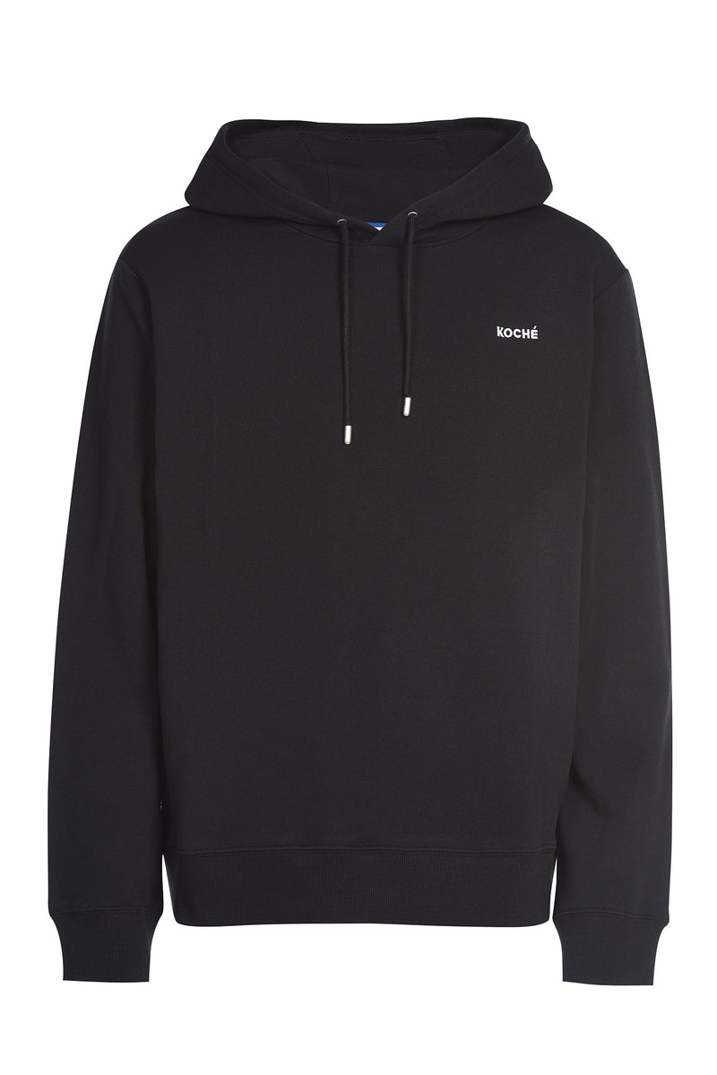 PRINTED SLEEVES BLACK HOODIE