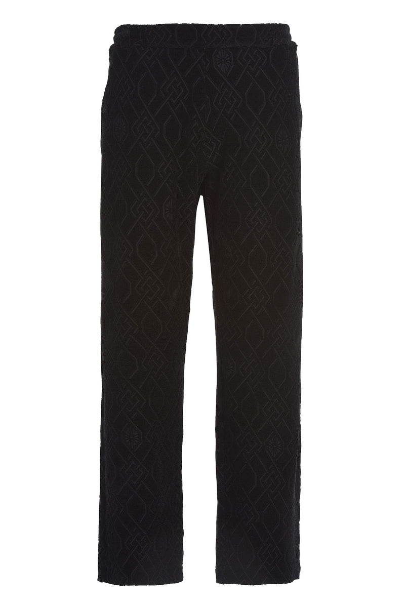 STRAIGHT MONOGRAM TRACK BLACK PANTS