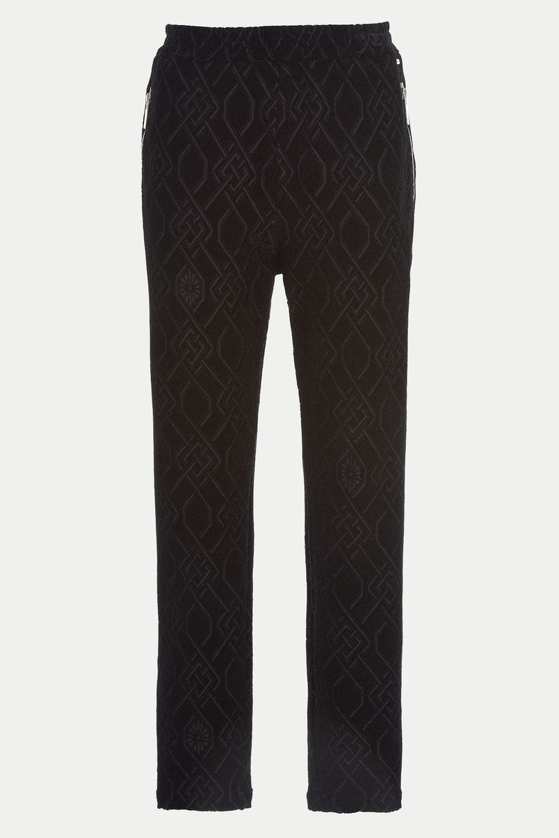 MONOGRAM TRACK BLACK TROUSERS