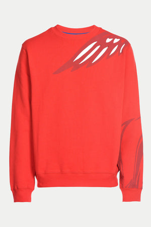 WING CUT OUT RED SWEATSHIRT