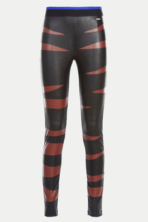 VEGAN LEATHER FLAMES LEGGINGS