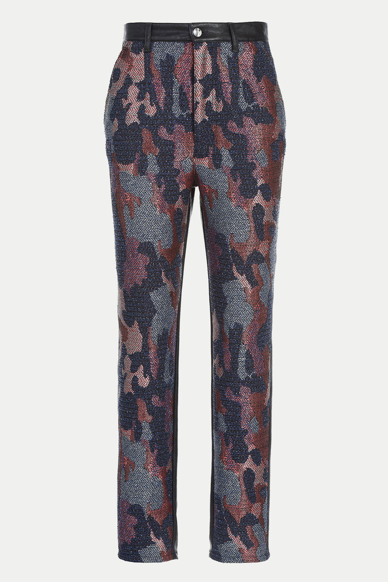 JACQUARD CAMOUFLAGE TROUSERS