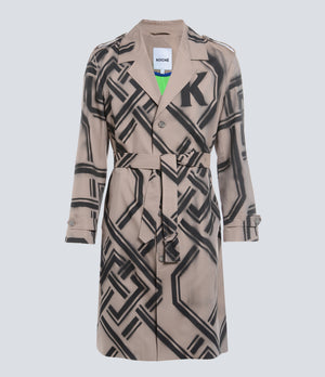 MONOGRAM SPRAY BOMB TRENCH COAT