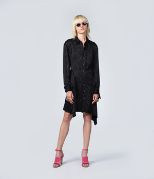 MONOGRAM BLACK DRESS