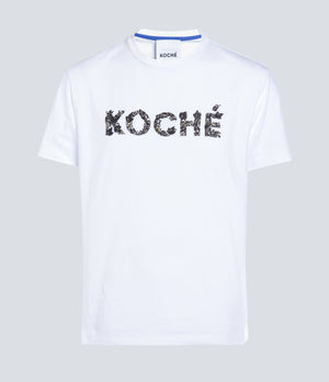 WHITE STUDS LOGO T-SHIRT