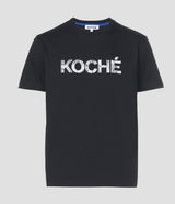 EMBOIDERED BLACK ORGANIC COTTON T-SHIRT