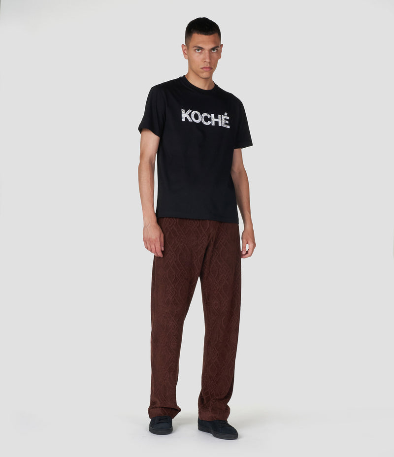 EMBOIDERED BLACK ORGANIC COTTON T-SHIRT