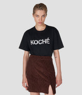 EMBOIDERED BLACK ORGANIC COTTON T-SHIRT