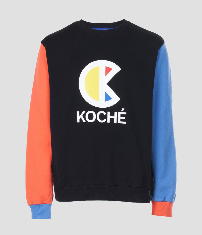 COLOR-BLOCK CREWNECK SWEATSHIRT