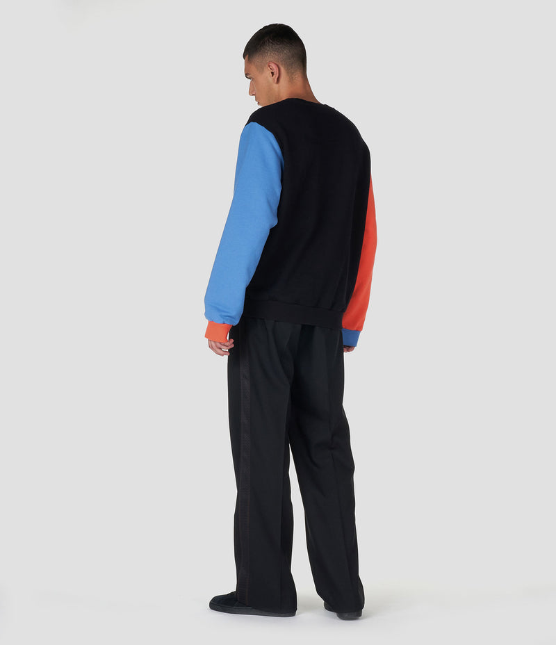 COLOR-BLOCK CREWNECK SWEATSHIRT