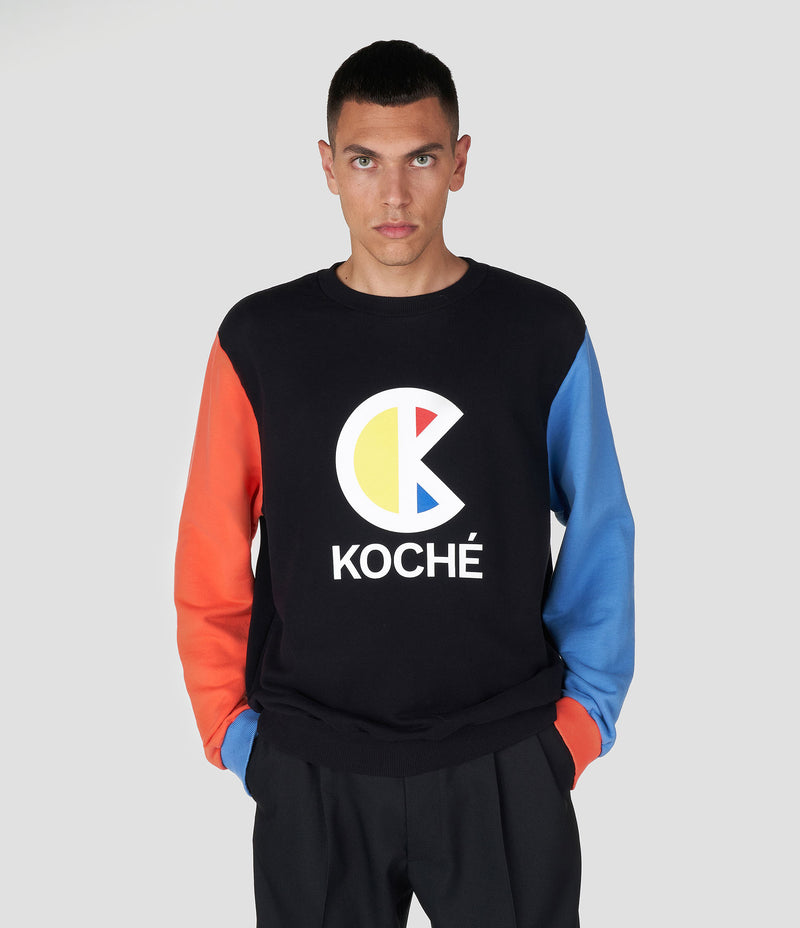 COLOR-BLOCK CREWNECK SWEATSHIRT