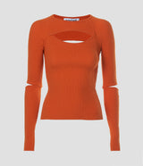 ORANGE KNIT TOP