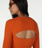 ORANGE KNIT TOP