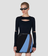 BLACK KNITWEAR TOP
