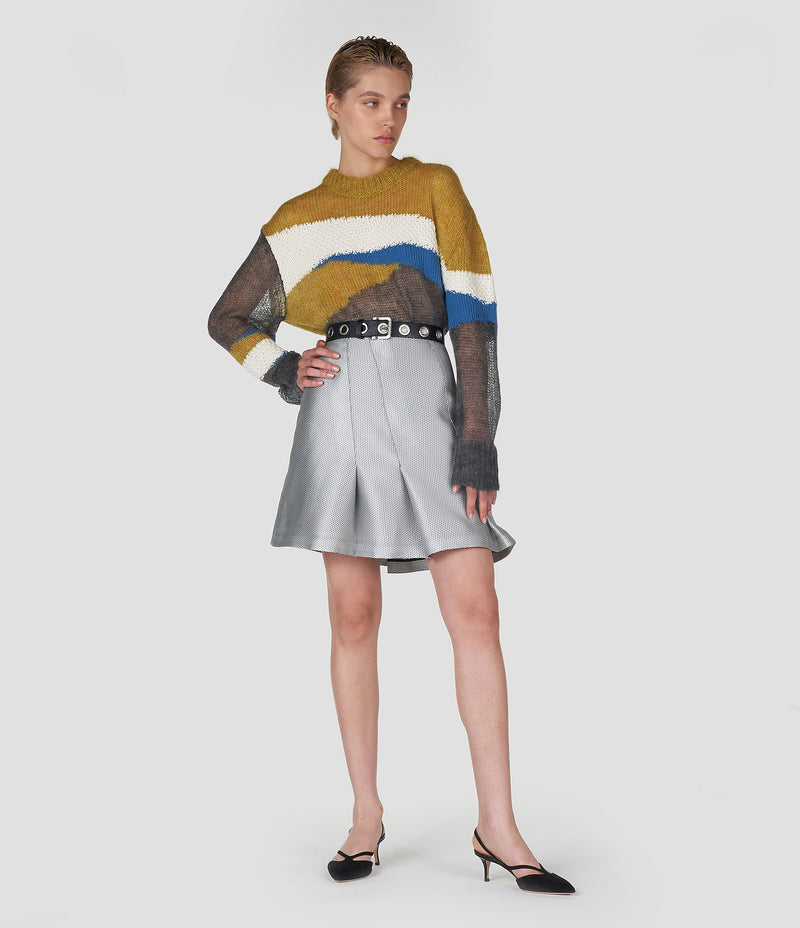 MOHAIR AND COTTON BLEND KNIT