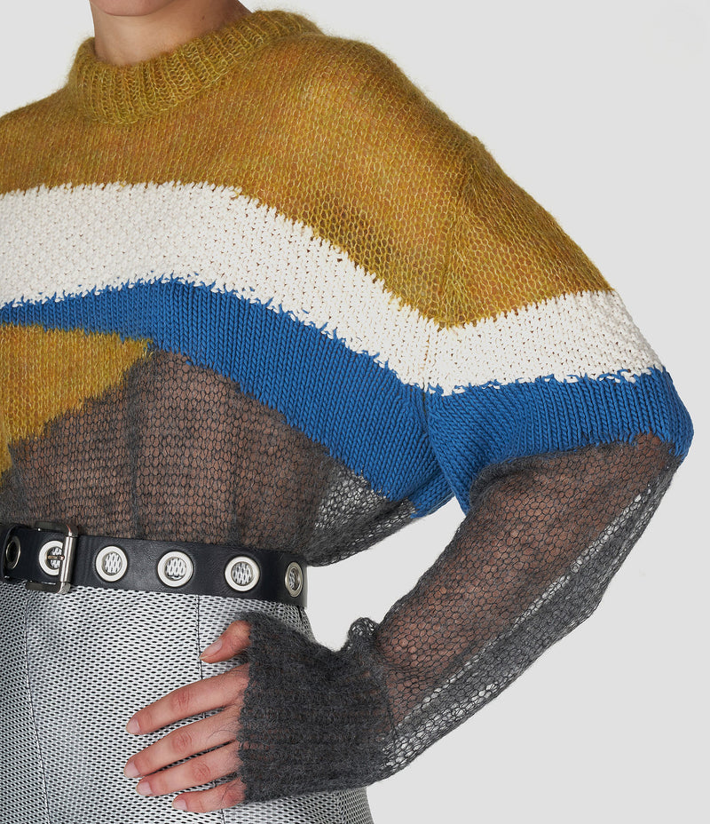 MOHAIR AND COTTON BLEND KNIT
