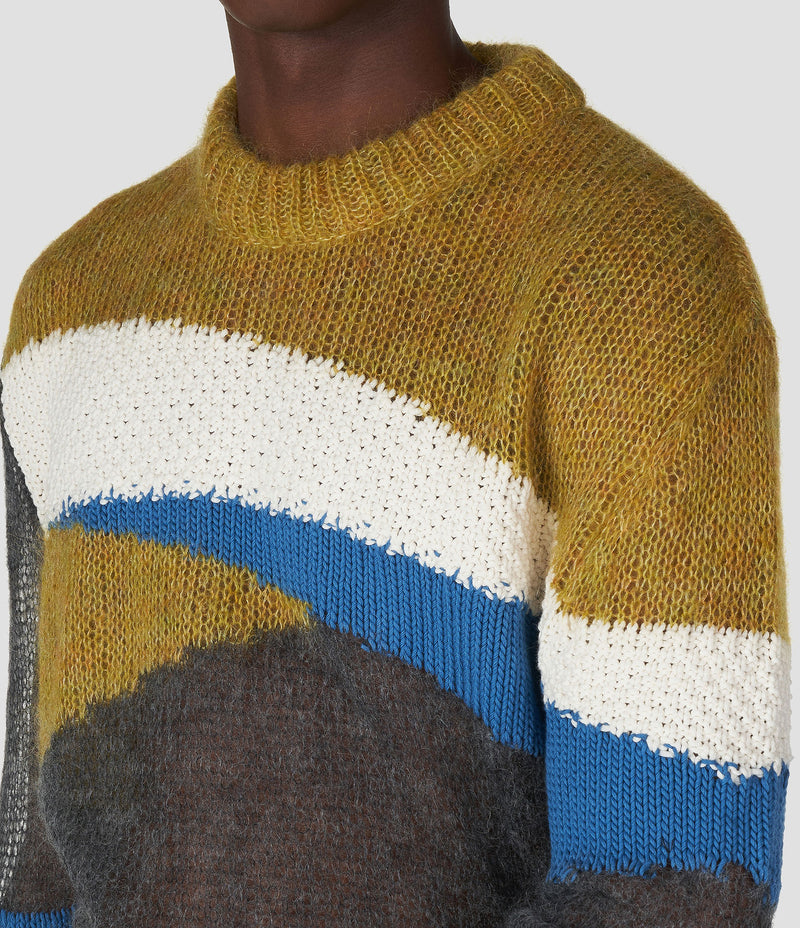MOHAIR AND COTTON BLEND KNIT