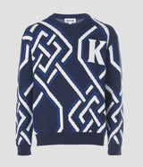 BLUE LOGO SWEATER