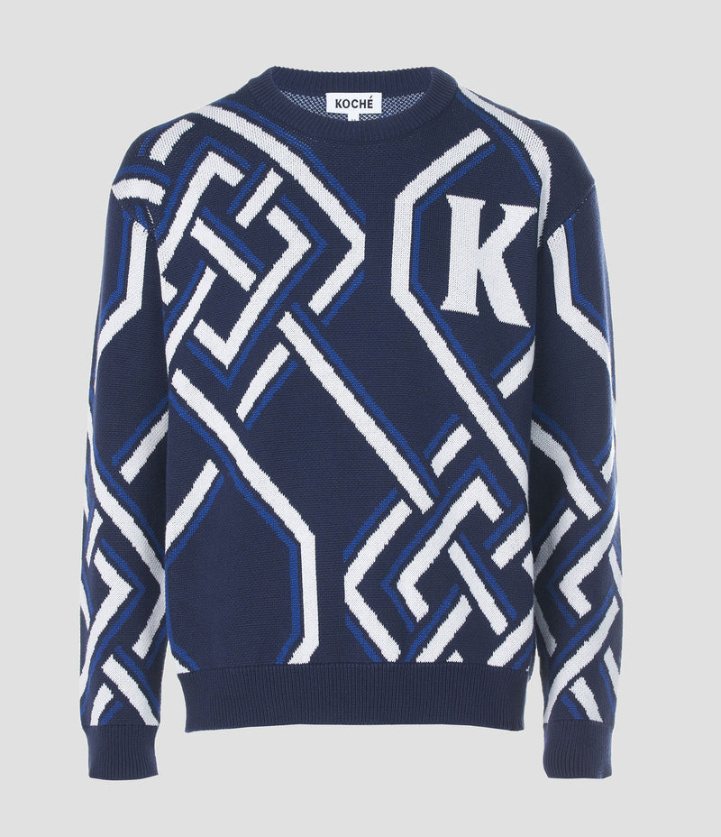 BLUE LOGO SWEATER