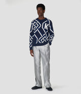 BLUE LOGO SWEATER