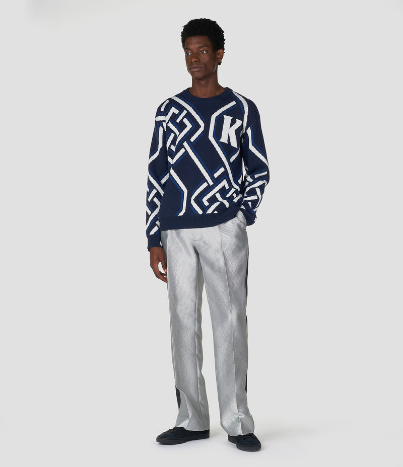 BLUE LOGO SWEATER