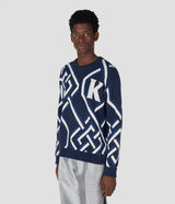 BLUE LOGO SWEATER
