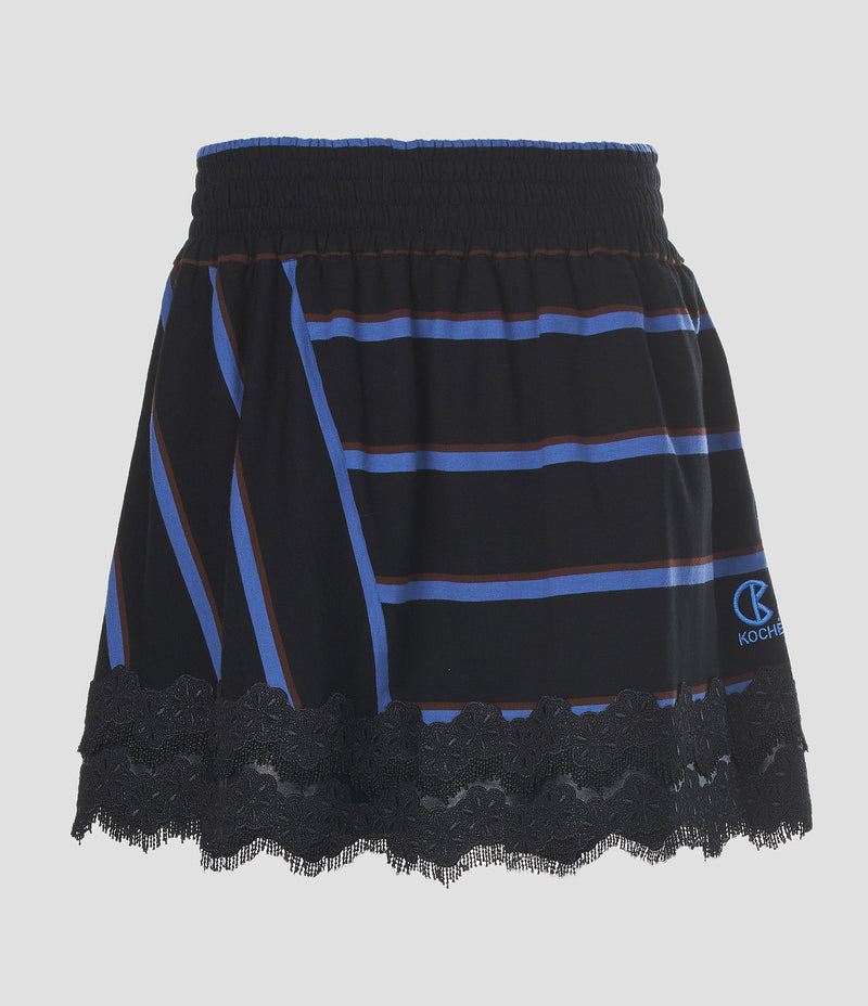 STRIPED JERSEY MINI SKIRT