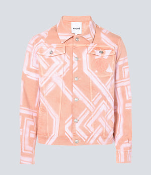 DENIM SPRAY MONOGRAM JEAN JACKET