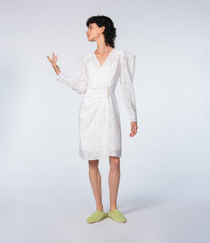 WRAPPED MONOGRAM DRESS