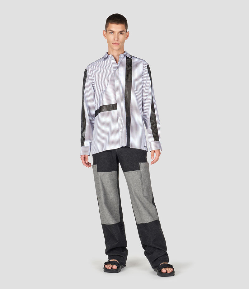 PINSTRIPE OXFORD COTTON LONG SLEEVES SHIRT