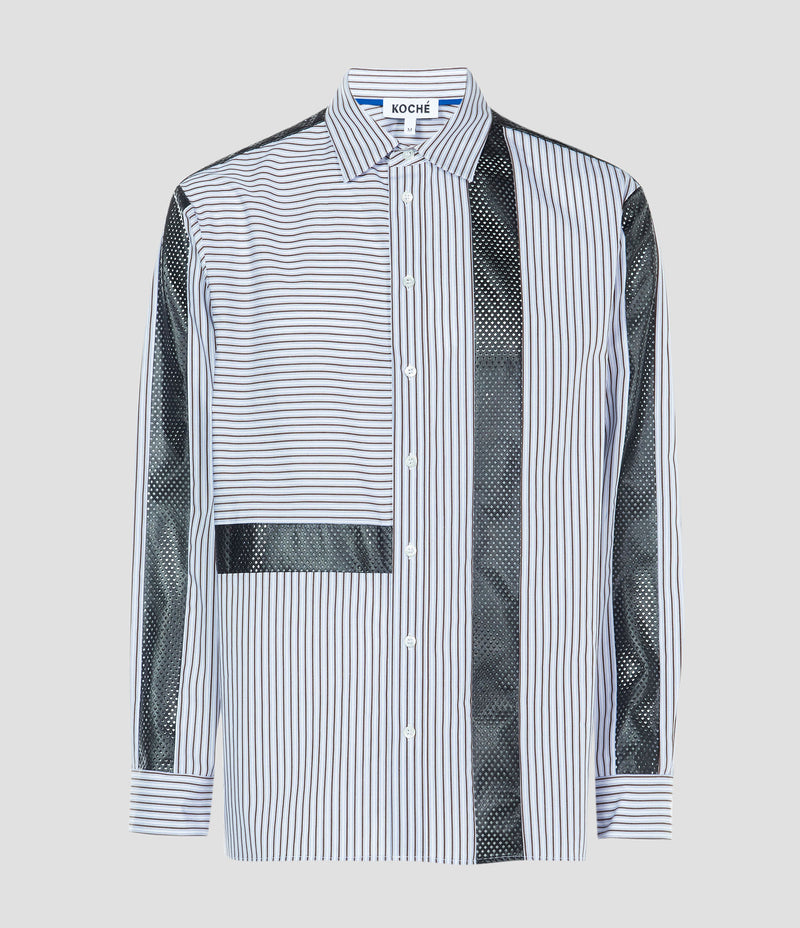 PINSTRIPE OXFORD COTTON LONG SLEEVES SHIRT