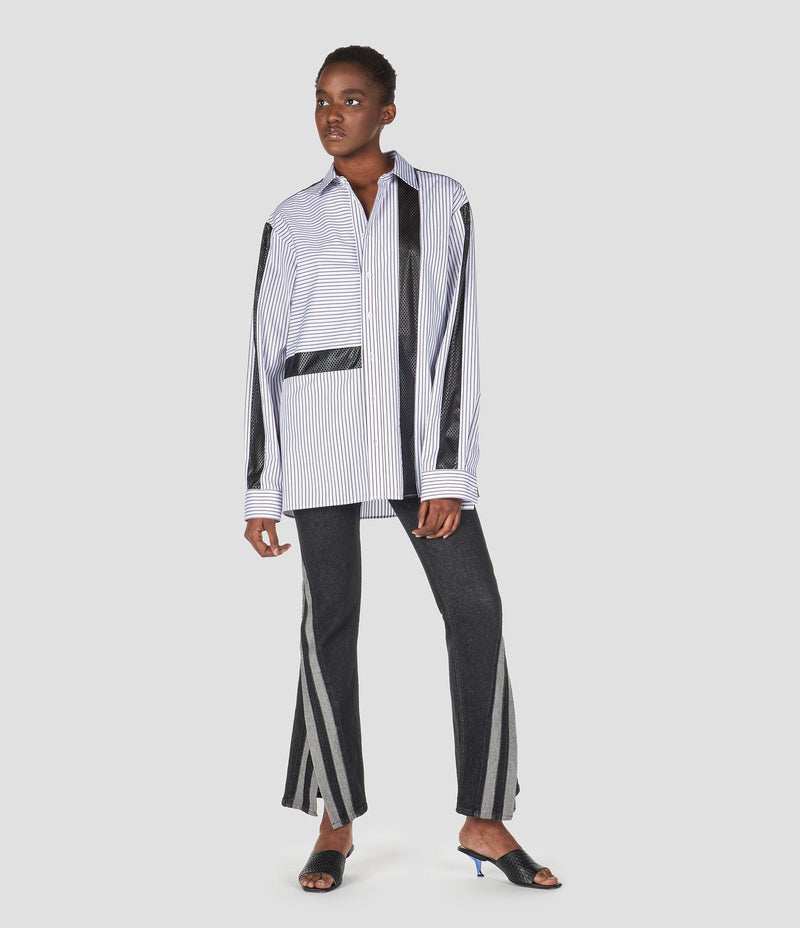 PINSTRIPE OXFORD COTTON LONG SLEEVES SHIRT