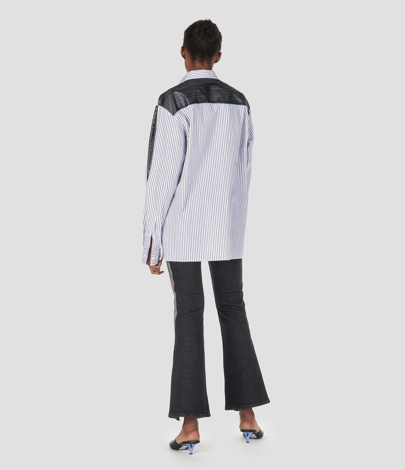 PINSTRIPE OXFORD COTTON LONG SLEEVES SHIRT