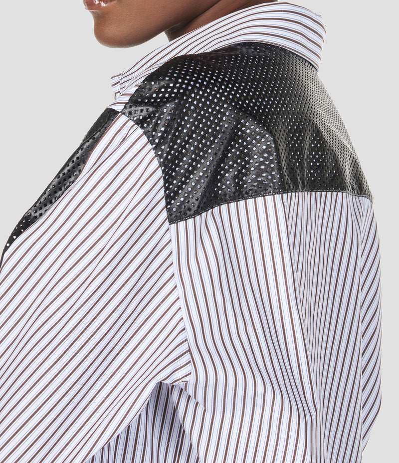 PINSTRIPE OXFORD COTTON LONG SLEEVES SHIRT