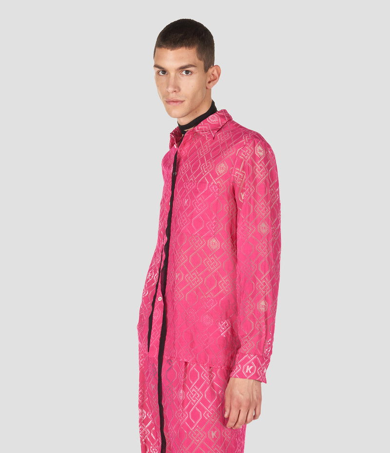 POPLIN DEVORÉ LONG SLEEVES SHIRT